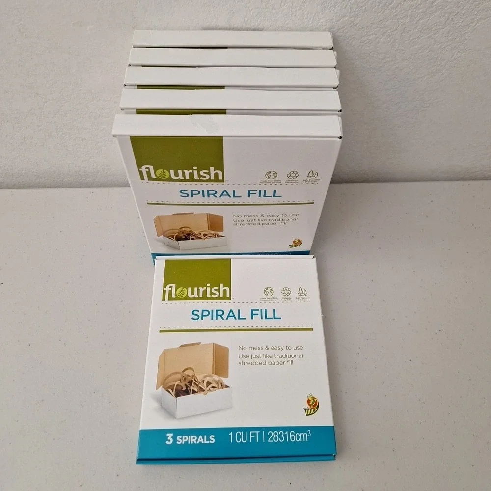 6 x NEW Duck Brand Shipping Packing Spiral Cushion Fill Recycled SET OF 6 BOXES